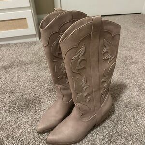 Dolce Vita Taupe Heeled Boots